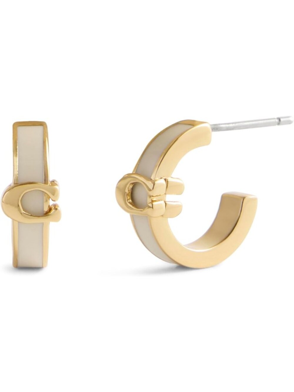 Stylish Enamel Huggie Earrings for Women | Signature C Design, Chic Accessory